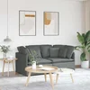 Modularna sofa s jastucima, tkanina, tamno siva