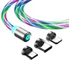 shumee Magnetni LED kabel, svetleč, za iPhone, micro USB TYPE-C, 200 cm, kb31_MULTIKOLOR