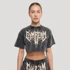 GymBeam Women‘s Abyss Cropped T-shirt Charcoal