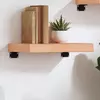 Zidna polica svjetlosmeđa 40 x 20 x 6 cm od obrađene hrastovine