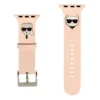 Karl Lagerfeld silikonski pašček za uro za Apple Watch 42/44/45 mm - Heads - roza - KLAWLSLCKP