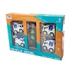Set 4 metalna vozila policija sa semaforom ( 1040532 )