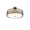 Sodobna stropna svetilka črna z belo 50 cm 3-luč - Drum Duo