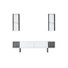 Hanah Home Chrome Line TV komoda sa dve police, Bela