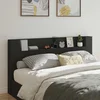 Uzglavlje Crna 200 x 16,5 x 103,5 cm Konstruirano drvo