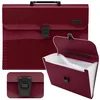 slomart Organizator za dokumente LEAN, bordo, A4, harmonika, 13 predalov
