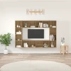 Set TV komoda 4 pcs Smeđa 37 x 37 x 142,5 cm Konstruirano drvo