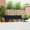 Set vanjskih sofa s jastukom 5 pcs Bijela i crna