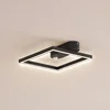 Lindby LED stropna svetilka Yulla, 34 cm, črna, senzor - Hodnik - Sodobni - Aluminij