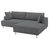 UPPAKRA Modularna sofa trosed, s lenjivcem, desno/Johanneshov tamnosiva