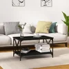 Stolić za kavu crni 80x50x45 cm konstruirano drvo i željezo