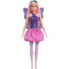 Barbie vila balerina - vijolična obleka in rožnati lasje (JKB62)