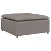 Vidaxl Modularni kavč s podnožjem, sivo-rjav 100x100x48 cm