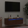 Vidaxl vidaXL TV omarica z LED osvetlitvijo rjav hrast 75x35,5x25 cm