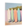 Canvas Slika na platnu Koloritne surf daske, 120x150cm, Sa ramom, Beli