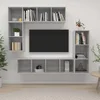 4-dijelni set TV ormarića siva boja betona drveni
