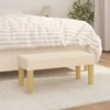 Klupa krem 70 x 30 x 30 cm od tkanine