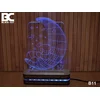 Black Cut 3D Lampa jednobojna - Mesec i meda ( B11 )
