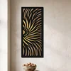 WallXpert zidna dekoracija MDF i pleksiglas KKMP-009, zlatni zraci sunca, 26 x 66 cm