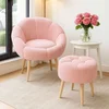ATELIER DEL SOFA Fotelja i tabure Lida Pink