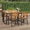Vrtni stol s U-nogama 140 x 80 x 75 cm od masivnog drva bagrema