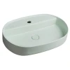 INFINITY OVAL Pultni umivalnik, 60x40 cm, zelena Mint - Zelena - 60x12x40 cm - Isvea - INFINITY - 24 - Keramika - Ovalni/elipsasti - 600 - 120 - 400 - 14