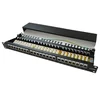 XtendLan Patch panel 19, 24 priključkov, zaščiten, C5E, dvojni, 2xAu, z LED iskanjem