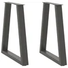 Noge za blagovaonski stol V-oblika 2 kom antracit 50x(72-73,3) cm čelik