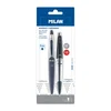 Set kemični svinčnik MILAN Capsule Silver 1,0 mm moder + mehanski svinčnik