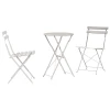 Sklopivi bistro set 3 pcs Bež Čelik