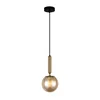 ITALUX PND-2324-1 BRO+AMB - Luster na sajli RAVENA 1xE27/5W/230V mesing