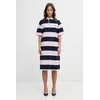 Bombažna obleka Coperni Striped Polo