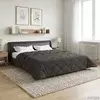 Zimska pokrivača Antracit 220 x 260 cm Mikrofibra i teddy flis