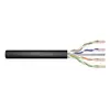CAT 5e U-UTP outdoor installation cable, 250 MHz Fca (PVC), AWG 23/1, 305 m drum, sx, black
