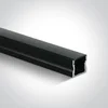 ALU PROFIL ZA LED TRAKU (max.12mm) 17×15×2000mm NADGRADNI CRNI