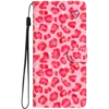 Preklopna torbica leopard za Samsung Galaxy A41, rdeča