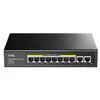 CUDY Video rekorder i switch GS1010PE 8-Port Gbit sa 2 Gbit Uplink portovima 120V crni