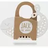 Milin Big Wooden Lacing Toy Whale Jack aktivnostna igrača 9 cm x 19,5 cm x 0,7 cm 1 kos