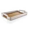 Servirni pladenj NORDIC KITCHEN 50 x 35 cm, peščena, plastika/bambus, Eva Trio
