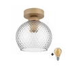 BRILAGI - LED plafonsko svetlo R GLASS 1xE27/60W/230V O 18 cm bež/dimna siva