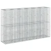 Gabionski uzdignuti krevet 3 pcs Srebrno 250 x 50 x 150 cm
