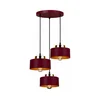 Luster na sajli IGNIA 3xE27/60W/230V bordo/zlatna