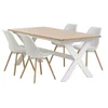 VISLINGE D190 sto natur + 4 KASTRUP stolice bela
