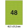 ETIKETE ILK  45,7X21,2MM PK20L ZWECKFORM L6040-20 ZELENE