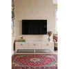 Hanah Home TV komoda Demet, 180 cm, bela / travertin