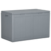 Vidaxl vidaXL Vrtna shramba, 180 l, siva, PP ratan