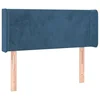 Vidaxl Vzglavje z ušesi temno modro 83x16x78/88 cm žamet