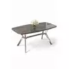 HANAH HOME Trpezarijski sto Esla Anthracite Chrome