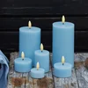 Sirius LED sveča Sille, modra, višina 10 cm, vosek, deluje na baterije - Dnevna soba/jedilnica - svetlo modra - Razno