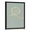 Plakat srce iz travniških cvetov - 60x90 no frame